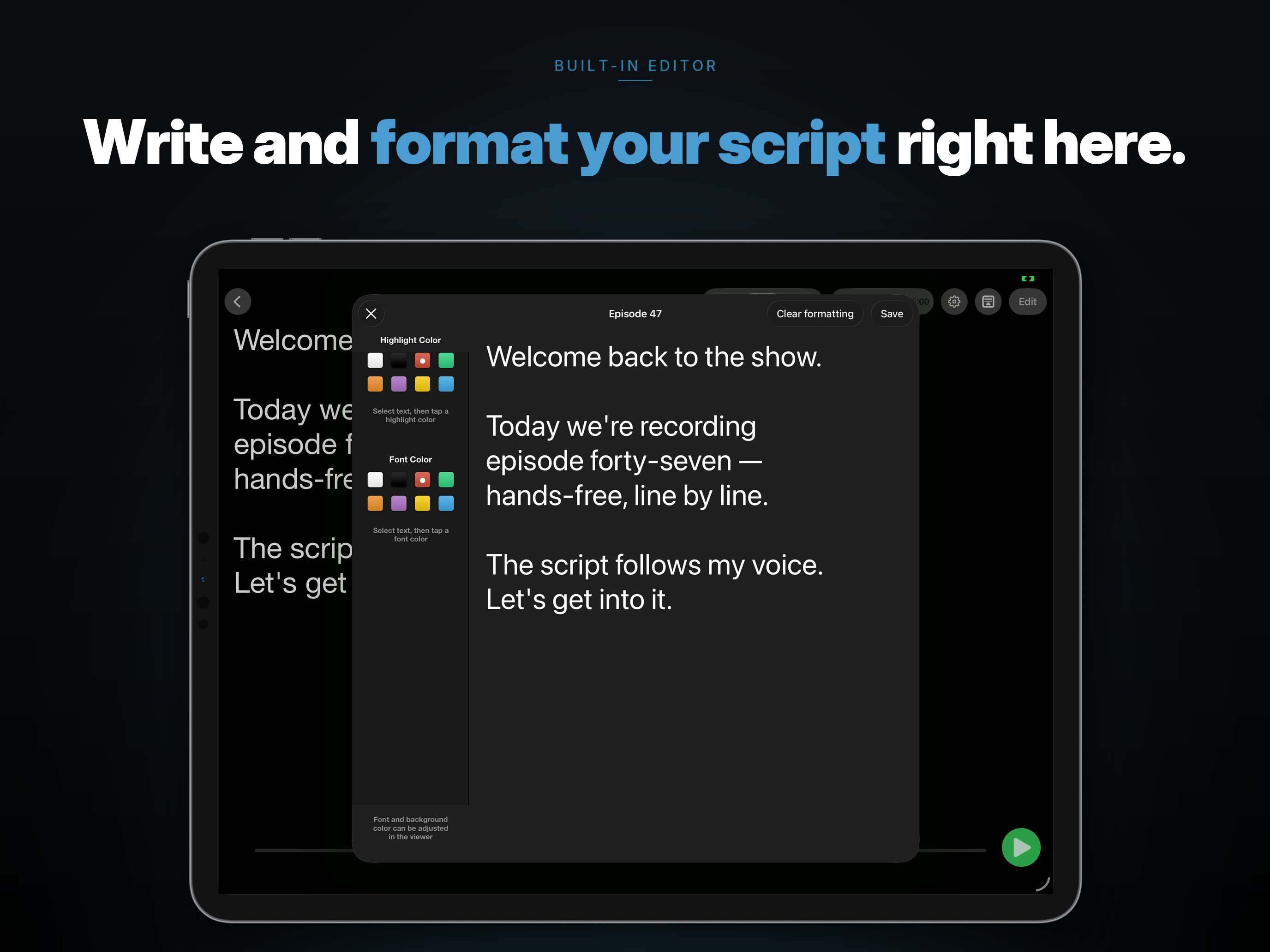 Voice Teleprompter Lite screenshot 3