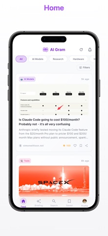AIgram - AI News, Summarized Screenshot 1 of 5