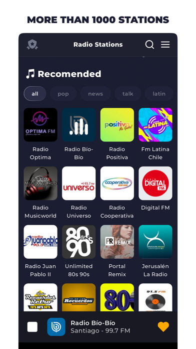 Radio Chile FM: Online Radio Screenshot