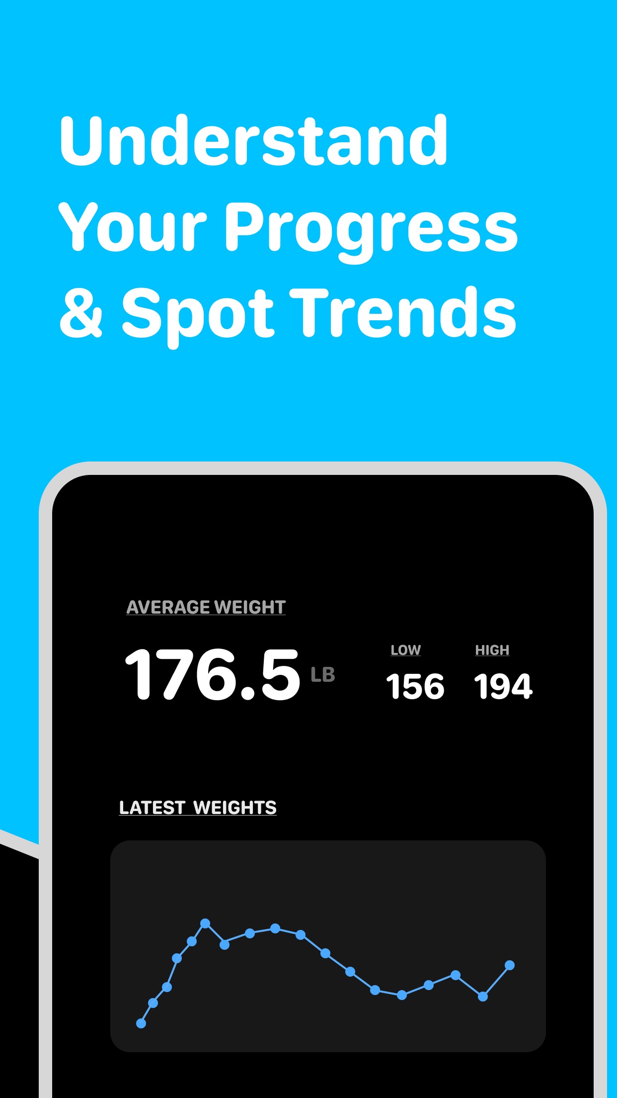 Screenshot do app Weight tracker - Vekt