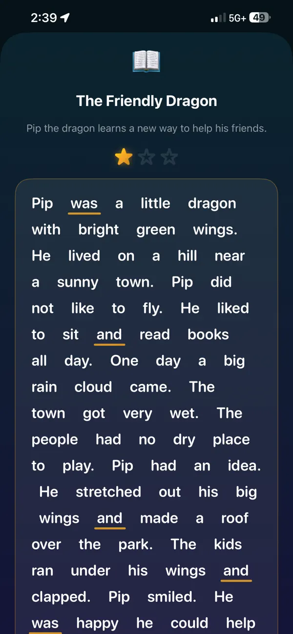 Screenshot #1 pour Read Quest Sight Words