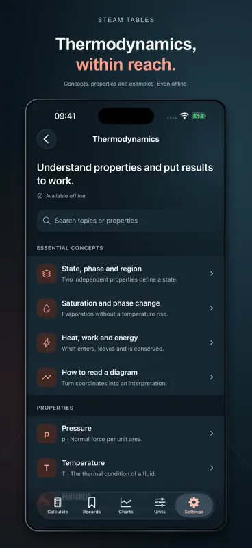 Steam Tables Pro screenshot 5 of 6