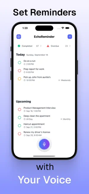 Voice Reminder Planner: Echo screenshot 1