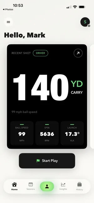 Spivot: Golf Launch Monitor screenshot 1