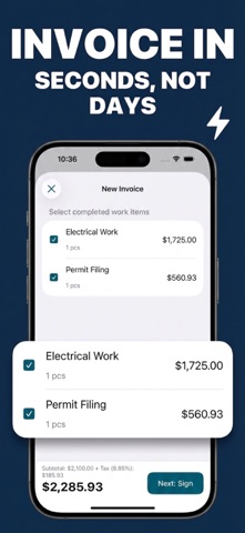 Job Estimate & Invoice Maker screenshot