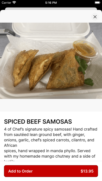 Chef Safari's African Fusion iPhone screenshot 3 - Food & Drink app