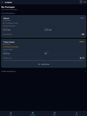 GymBro iPad screenshot 2
