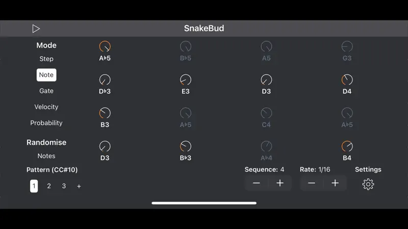 SnakeBud - AUv3 MIDI Sequencer screenshot 2 of 3