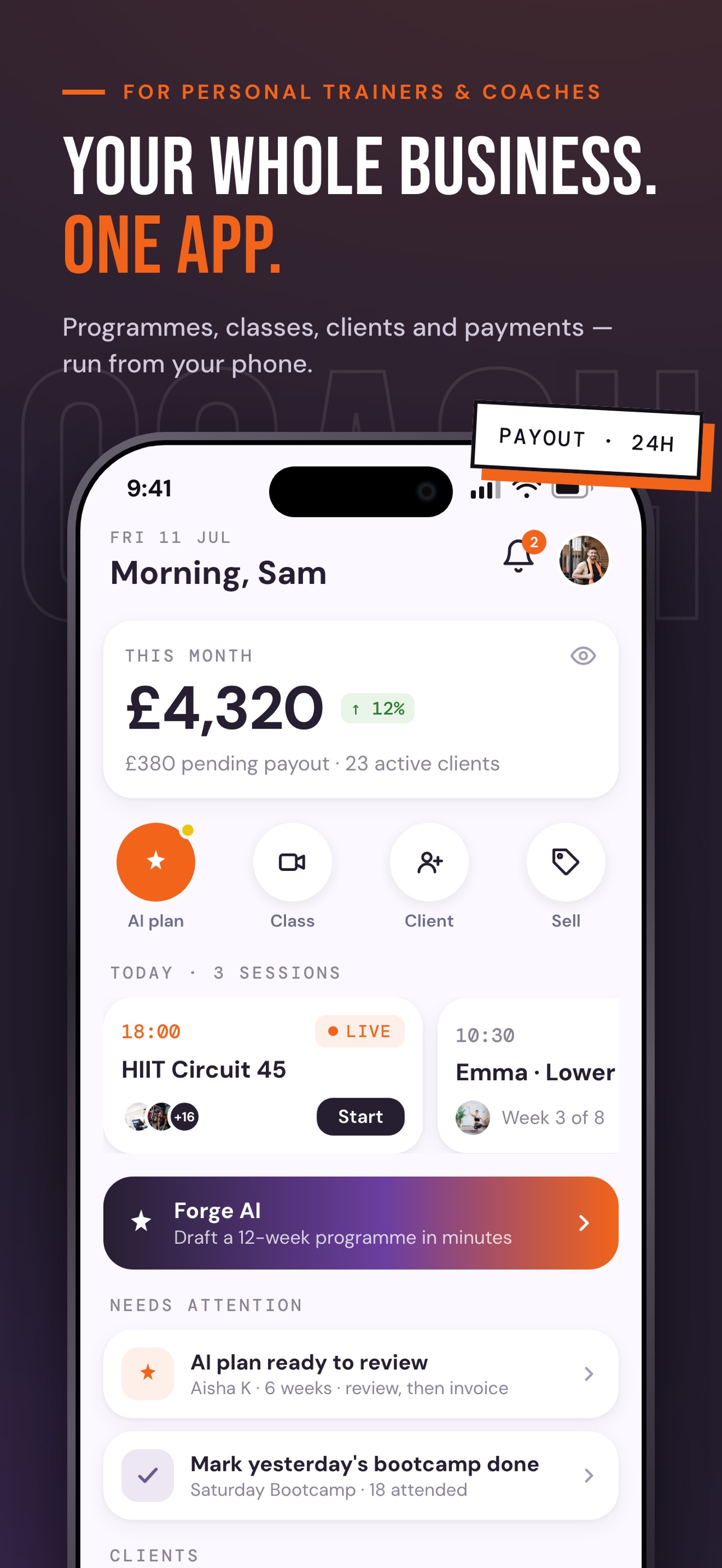 Screenshot 5 of NForge: Personal Trainer App
