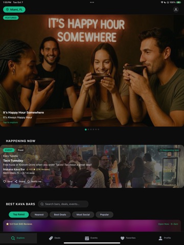 HappyKava - The Kava Bar App iPad screenshot