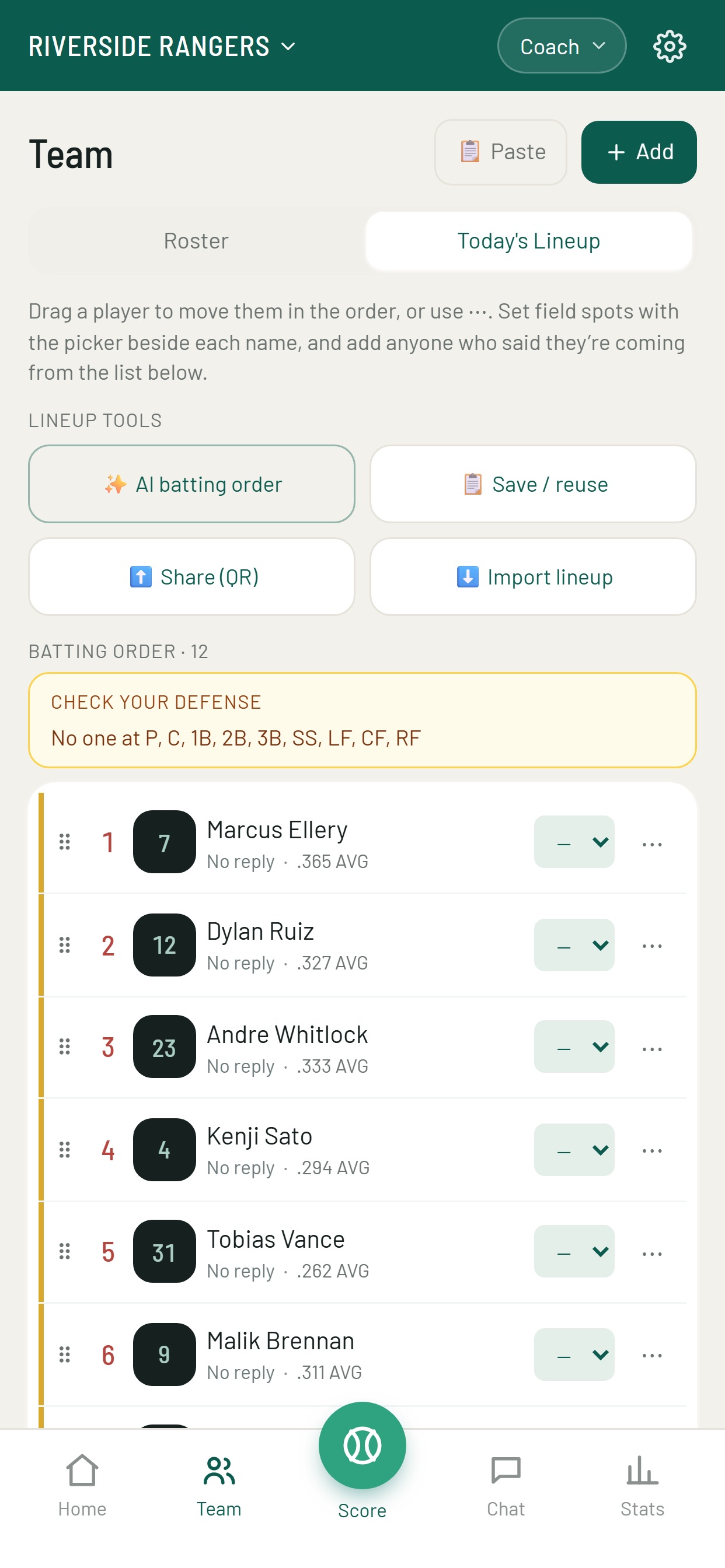 Screenshot 1 of Gameday Fastpitch