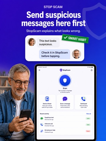 StopScam: AI Scam Detector iPad screenshot