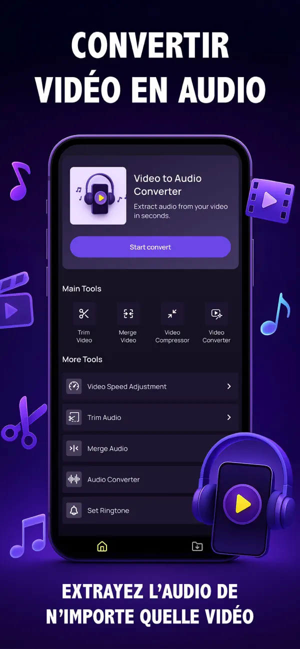 Screenshot #1 pour Extracteur Audio MP3 Converter