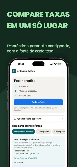 Antecipar salário - CRED screenshot 1