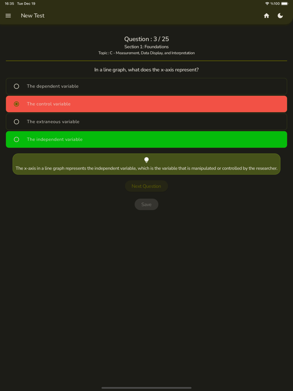 Asistant Behavior Analyst Test iPad screenshot