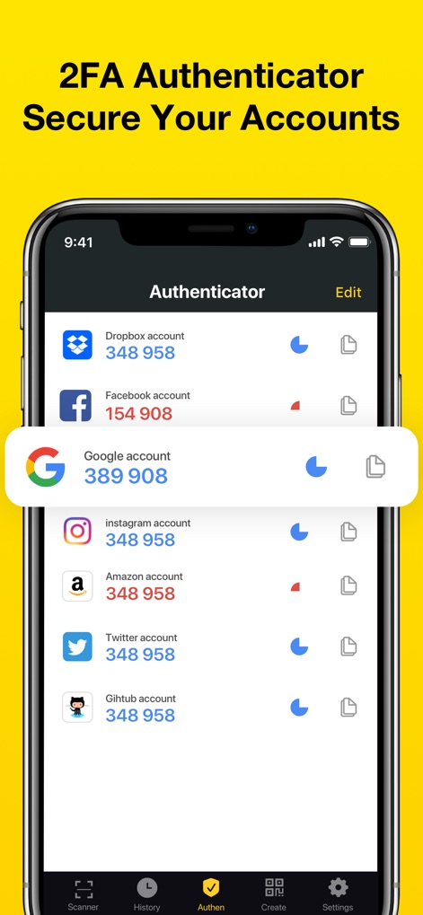 QR, Barcode Scanner for iPhone - Secure Authenticator