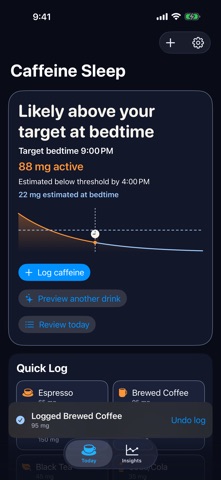Caffeine Sleep Planner Screenshot 5 of 10