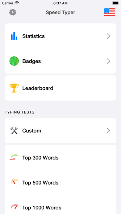 Screenshot #1 pour Speed Typer: WPM Typing Tests