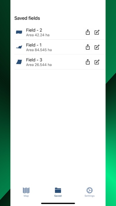 GPS Fields areas measure Screenshot