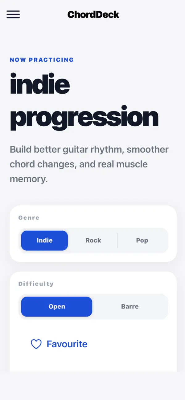 Screenshot #3 pour ChordDeck Guitar Practice