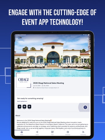 Obagi Events iPad screenshot