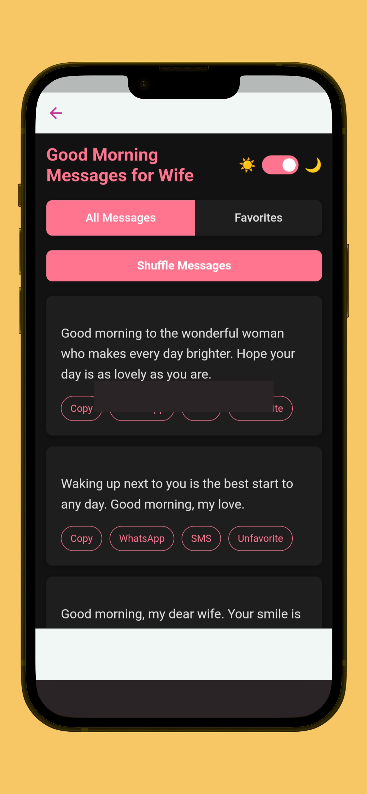 Romantic love messages.