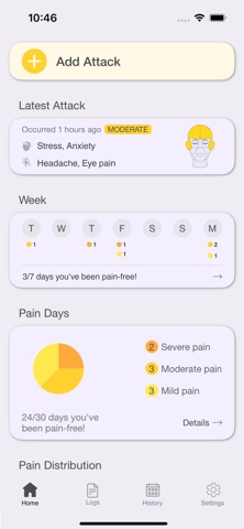 Migraine Tracker : Easy Diary screenshot