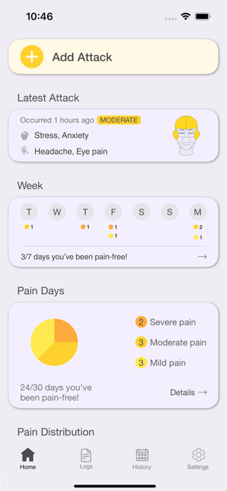 Migraine Tracker : Easy Diary Screenshot 2 of 5