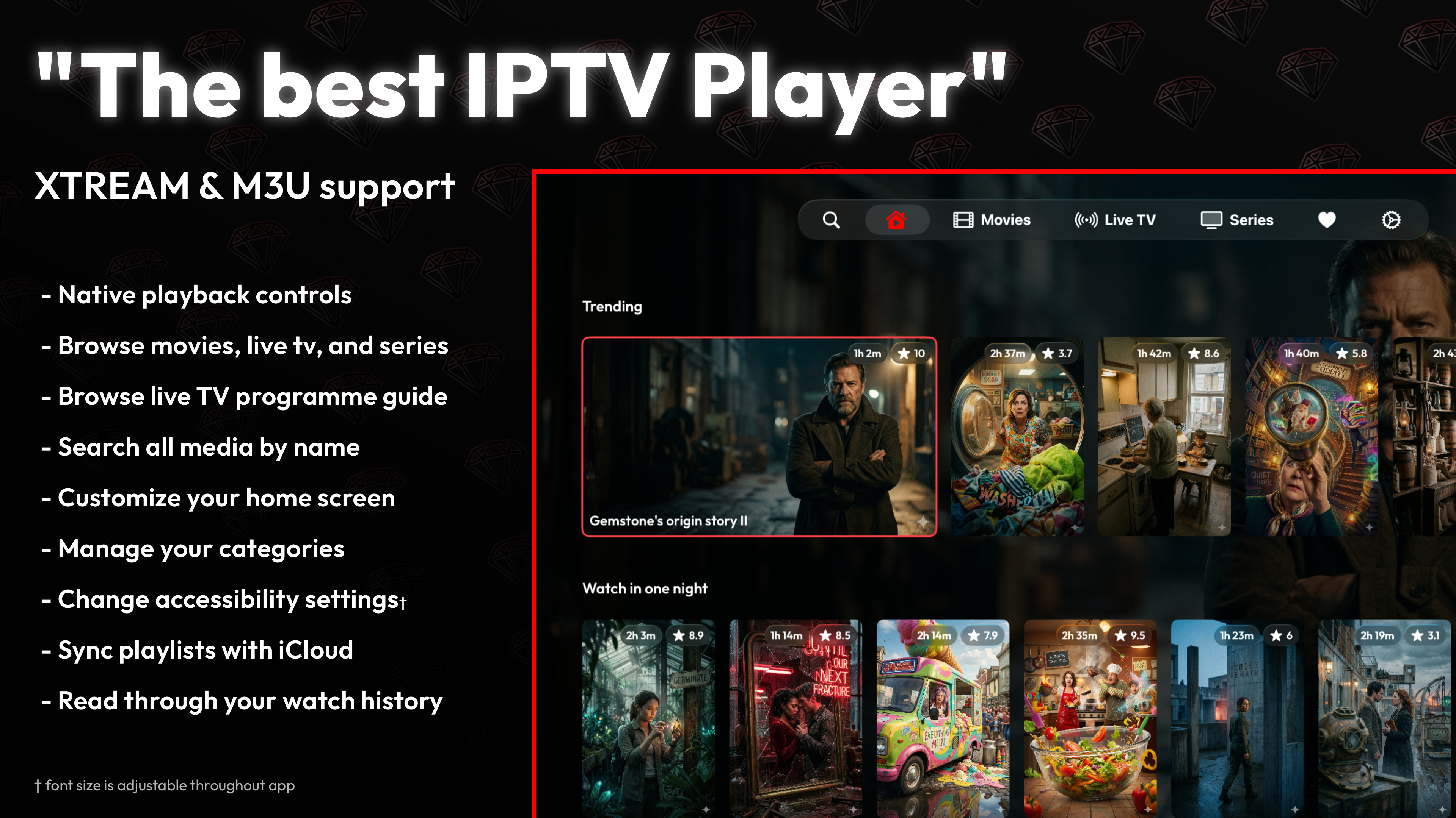 IPTV Player: Gemstone