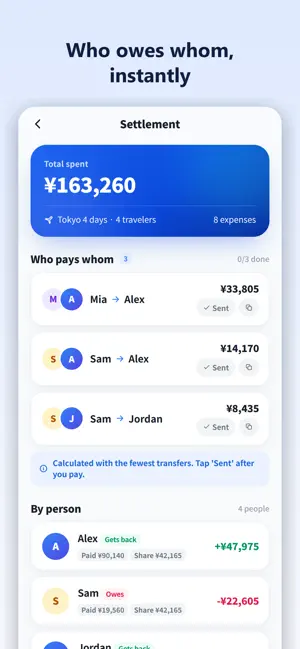 WhoPays - Split Trip Expenses screenshot 1