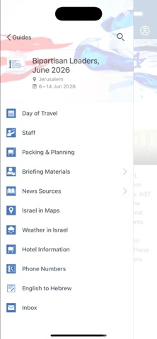 My AIEF Seminar in Israel iPhone screenshot