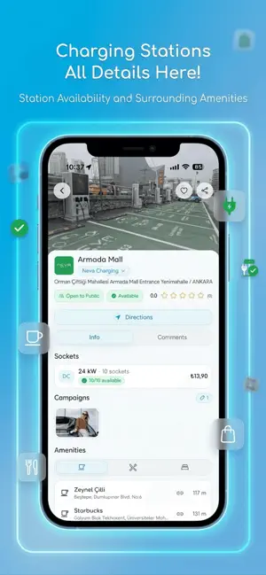 Istasyon: EV Charging Stations iPhone screenshot 5