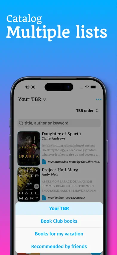 TBR: Book List Reading Tracker screenshot 3