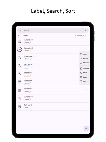 MarkSheet: answer sheet iPad screenshot