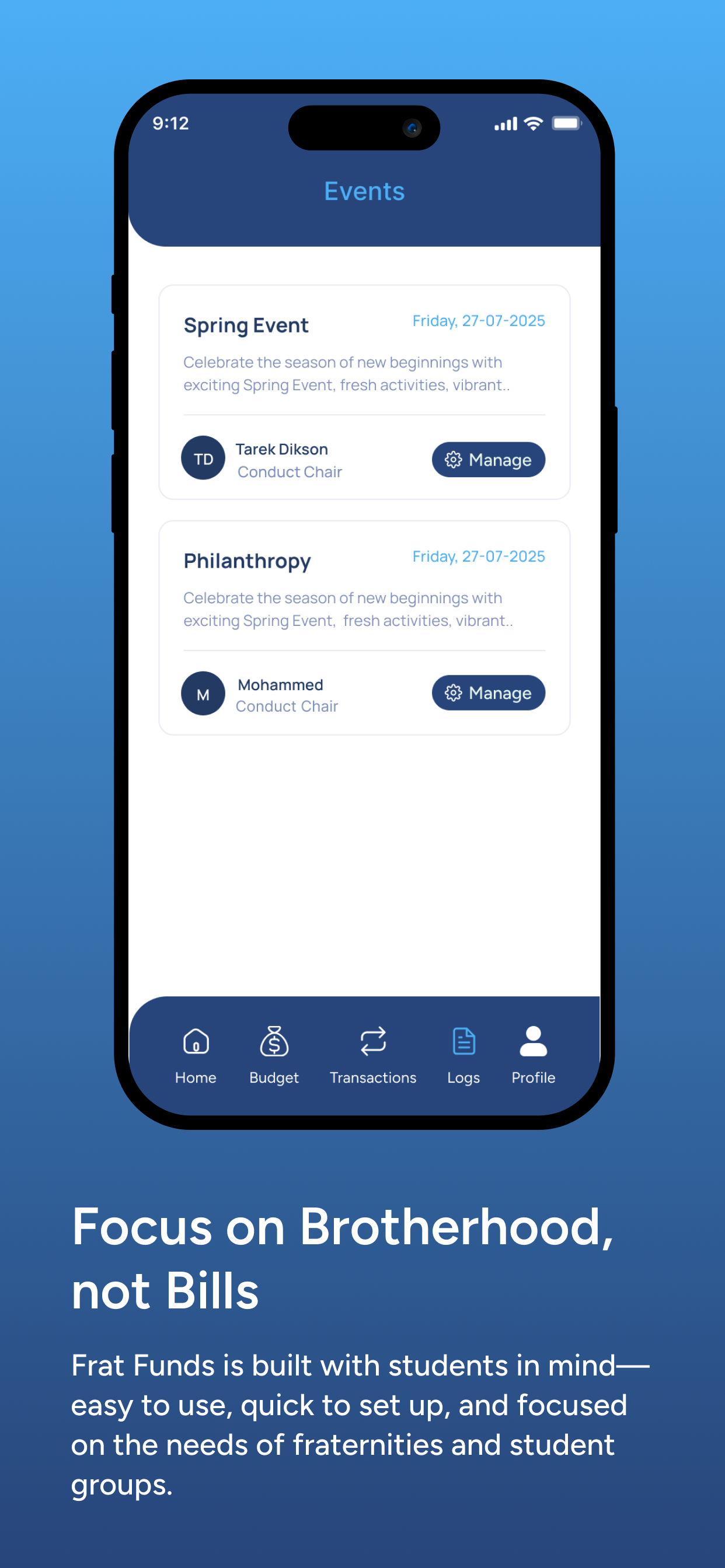FratFunds screenshot 3