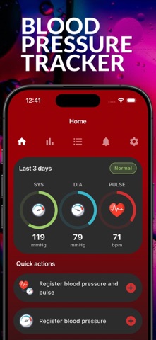 Blood Pressure Record iPhone screenshot