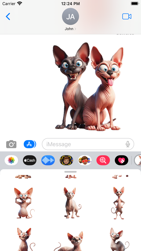 #6. Goofy Sphinx Cat Stickers (iOS) By: Paul Scott