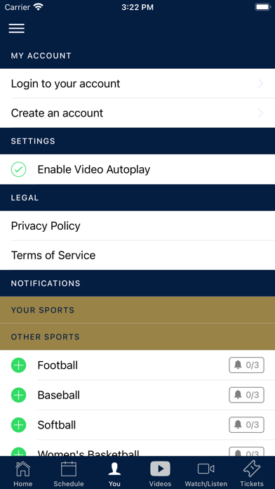 Georgia Southern Athletics Screenshot
