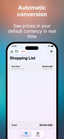 Shopping Currency Lite screenshot