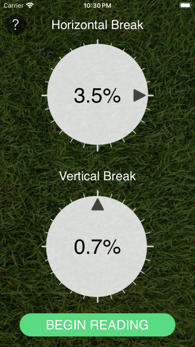 Percent Slope: Golf Green Read Screenshot