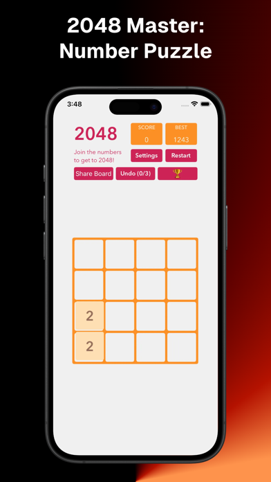 Screenshot #1 pour 2048 Master: Number Puzzle