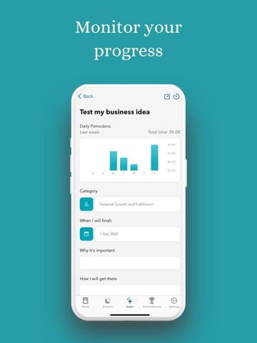 Dream Big: Goal Tracker iPad screenshot