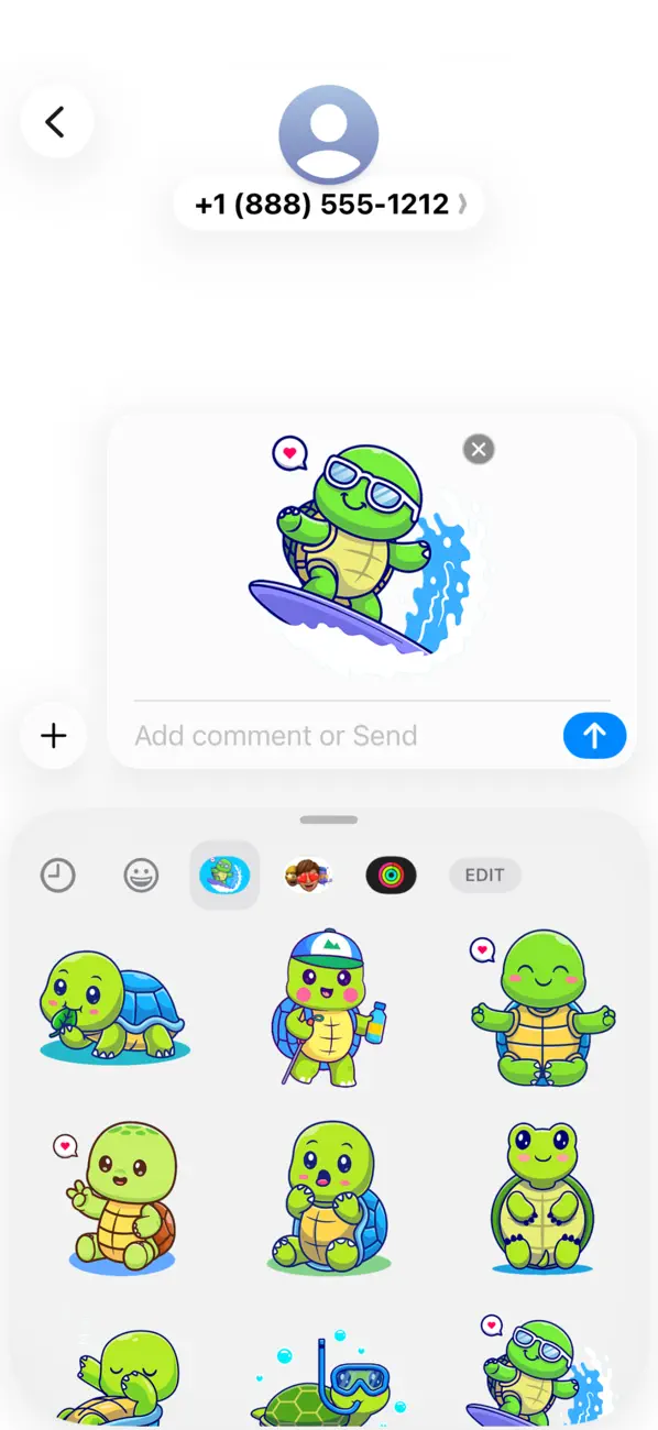Screenshot #3 pour Adorable Turtle Stickers