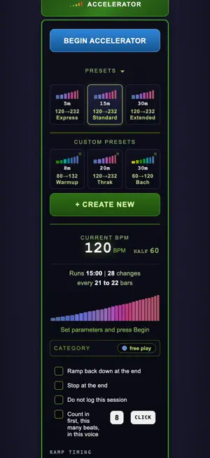 Accelerating Metronome screenshot 4