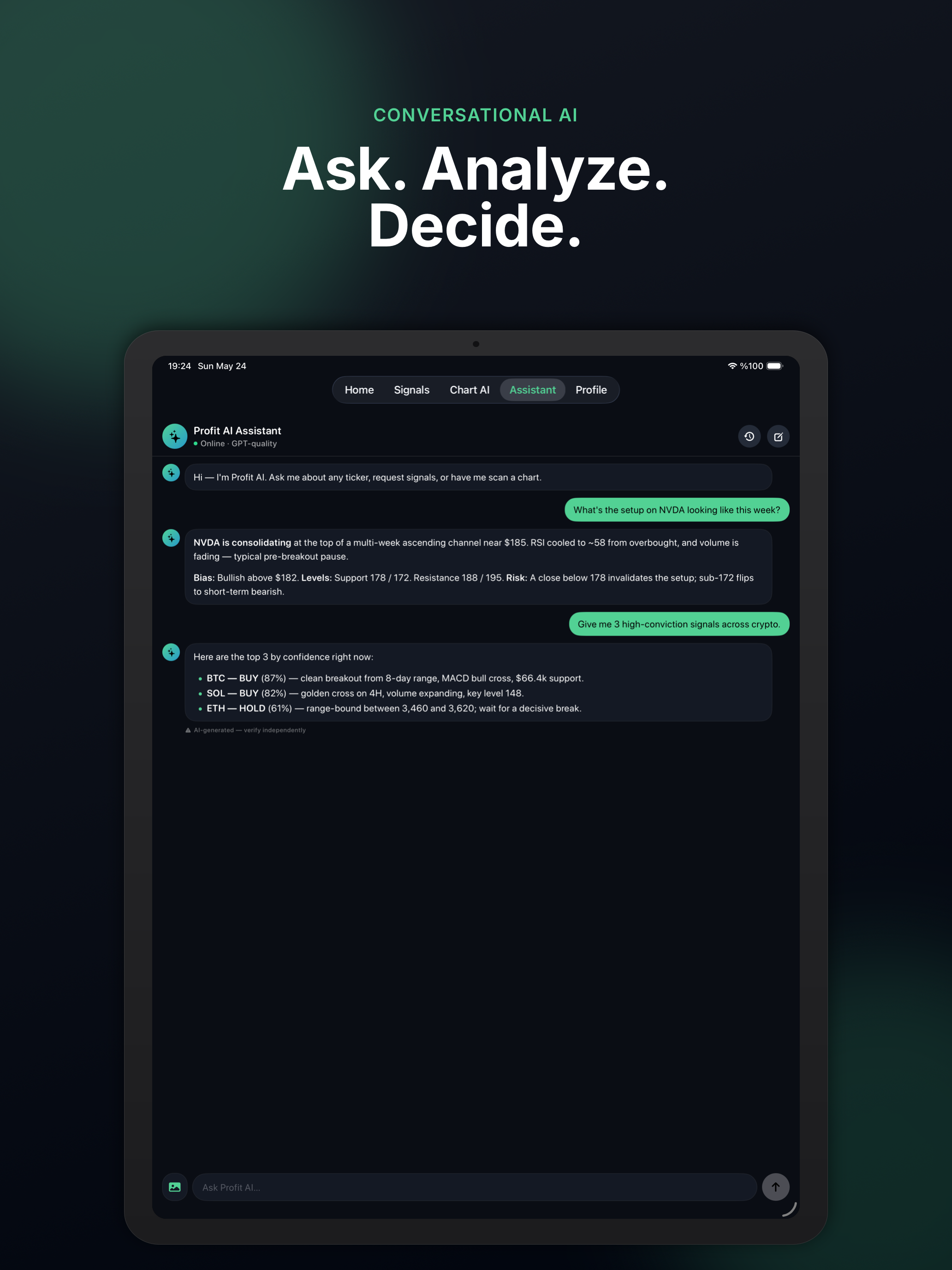 Profit AI Trade Signal Scanner