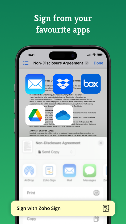 #7. Zoho Sign - Fill & eSign Docs (iOS) 来自: Zoho Corporation