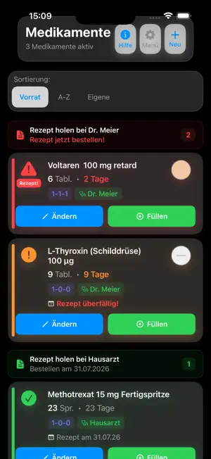 MediVorrat screenshot 2