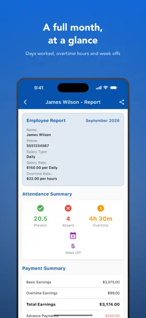 Attendance & Salary Tracker screenshot 3
