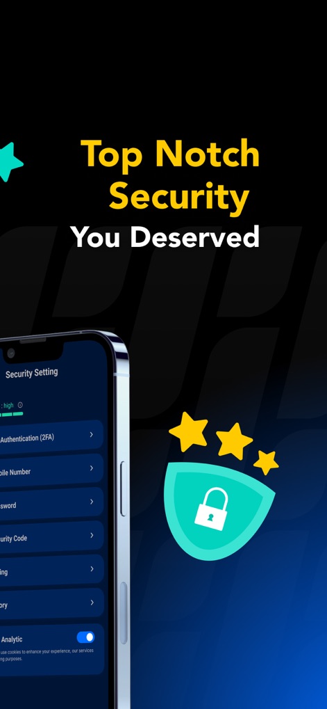 PU Prime - Forex Trading - La piattaforma offre una "Top Notch Security You Deserved", con impostazioni di sicurezza avanzate come l'"Autenticazione (2FA)" e la "Gestione password" per proteggere i dati degli utenti.