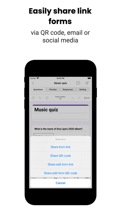 Forms for Google Drive ™ iPhone screenshot 5 - Productivity app